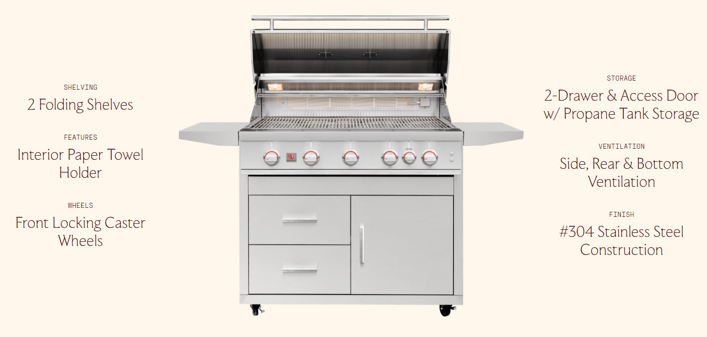 Deluxe Cart for Sizzler Series Grills