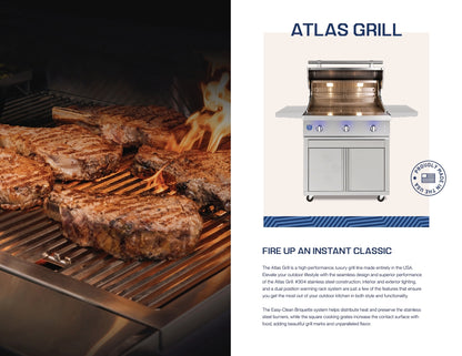 American Made Grills - Atlas - 36" -w/Briqutte Trays