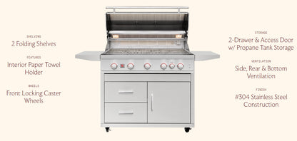 Deluxe Cart for Sizzler Series Grills